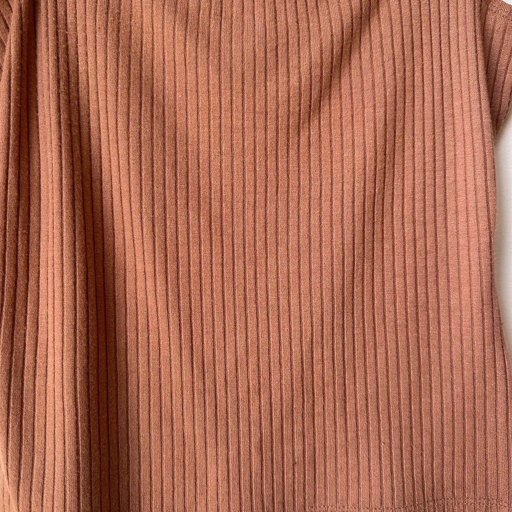 Brown Ribbed Tank Top - Sasha Top in Camel by Few Moda - Picture 5 of 9